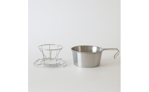 グローカルスタンダードプロダクツ TSUBAME / Wire Dripper & Sierra Cup 480ml SET  (ワイヤードリッパー & シェラカップ480ml セット) / シルバー FC021021【 ステンレス ドリッパー ワイヤードリッパー シェラカップ 珈琲 洗いやすい 新潟県 燕市 燕三条 GLOCAL STANDARD PRODUCTS 】