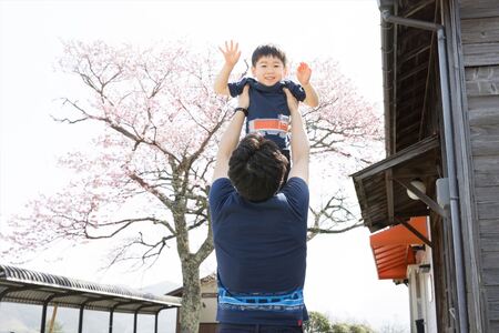 Y301 若桜鉄道×OJICOコラボ　つながるトレインTシャツ（半袖 135-145cm）「SLデザイン」