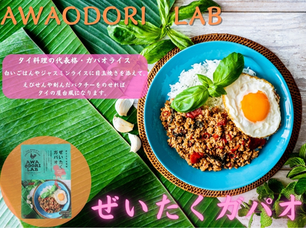 AWAODORILAB３種３食　 ガパオ１食　バターチキンカレー１食　 ごちそうカレー １食　 常温 レトルト