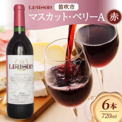ふるさと納税 笛吹市 赤ワイン Liaison マスカット・ベリーA 720ml×6本 日川中央葡萄酒 山梨県 笛吹市