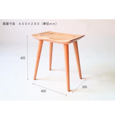 ふるさと納税 大川市 スツール(ブラックチェリー材)  SH42cm  1脚　【大川家具】 |  | 01