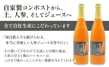 人参ジュース「ザ・人参」720g×2本｜ にんじんジュース 無農薬