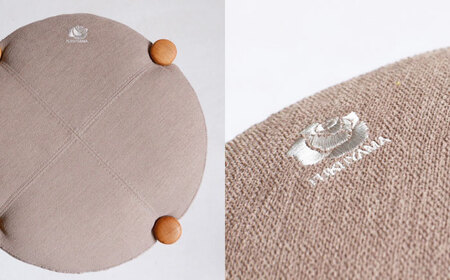 オリジナルスツール「FUKUYAMA」Sサイズ【木材：オーク／張地：布（GRAY）】