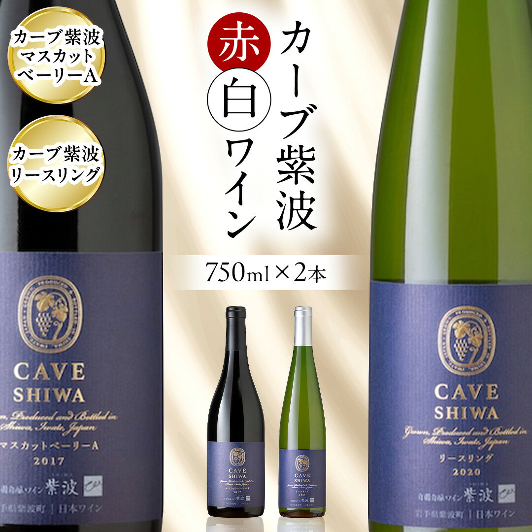 【ふるさと納税】カーブ紫波 赤白 ワイン 2本セット 【カーブ紫波マスカットベーリーA・カーブ紫波リースリング】 赤ワイン 白ワイン マスカットベーリーA リースリング セット 飲み比べ 国産ワイン 赤 白 辛口 自園自醸ワイン紫波 酒 さけ わいん ぶどう 葡萄 (AL110)