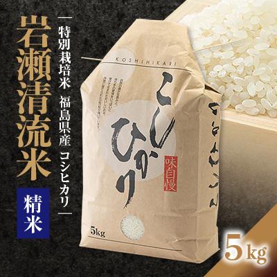 ふるさと納税 須賀川市 【地元ブランド】令和7年産岩瀬清流米(精米　5kg)