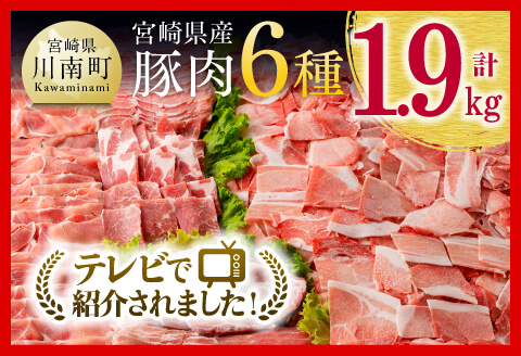【ヒルナンデスで紹介！】※令和7年11月発送※宮崎県産豚肉６種　1.9kg 豚肉 [C00624r711]