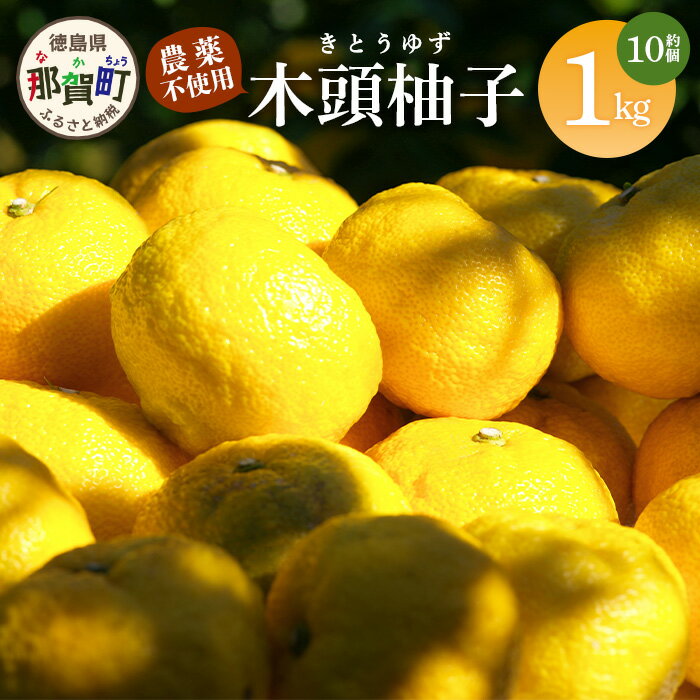 【ふるさと納税】【10月末頃より随時発送】栽培期間中農薬・化学肥料不使用栽培の木頭柚子（黄玉）1kg 【徳島県 那賀町 木頭地区 徳島 那賀 木頭 木頭ゆず 木頭ユズ 木頭柚子 ゆず ユズ 柚子 果実 果物 柑橘 柑橘系 料理 ジャム 柚子風呂】OM-7