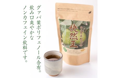 i184 ＜国内産100%＞出水農産グァバ茶 快然王(30包×4袋)グァバ葉のポリフェノールそのままに！ノンカフェインだから子供から大人まで！【出水酒造 izumi-syuzou】