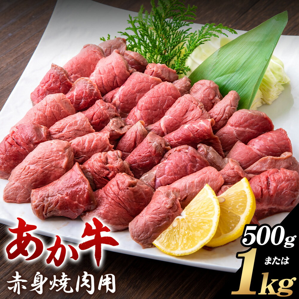 【ふるさと納税】あか牛 赤身焼肉用 選べる内容量 500g 250g×2個 または 1kg 250g×4個 白水乃蔵《30日以内に出荷予定(土日祝除く)》熊本県 南阿蘇村 あかうし 赤牛 赤身 焼肉 冷凍 小分けパック 送料無料