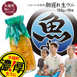 【令和8年発送先行予約】朝獲れ 生うに牛乳瓶 150g×10本【08】【2026年4月下旬～8月発送】