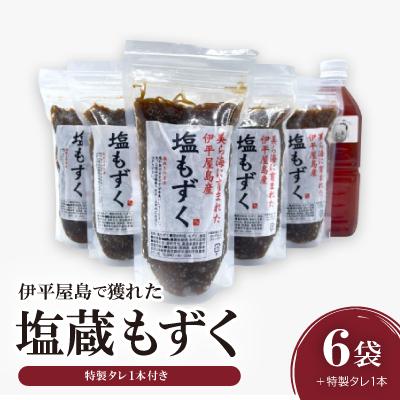 ふるさと納税 伊平屋村 伊平屋島で獲れた塩蔵もずく280g×6袋+特製タレ1本