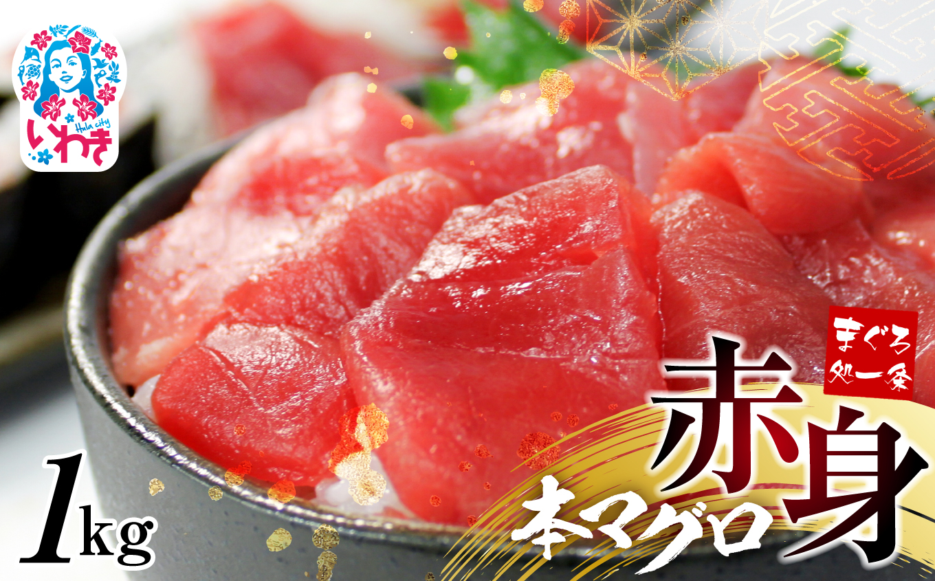 【単品】本マグロ赤身1kg　解凍レシピ付　1サクずつ真空包装