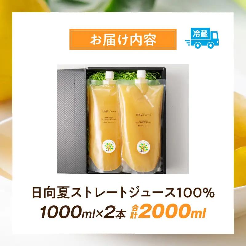 日向夏ストレートジュース100％(1000ml×2本セット) 日向夏 ジュース 柑橘