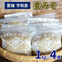 【ふるさと納税】 味噌 麦みそ 1kg × 4個 計 4kg 井伊商店 全麦麹味噌 天然醸造 非加熱 生味噌 麦みそ みそ 麦味噌 miso お味噌 おみそ 発酵 発酵食品 加工食品 調味料 国内産原材料使用 麦 麹 味噌汁 みそ汁 お味噌汁 豚汁 数量限定 国内産 国産 愛媛 宇和島 J010-108001