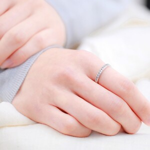 K18ホワイトゴールド エタニティ 天然ダイヤモンド リング｜32797-K18wg