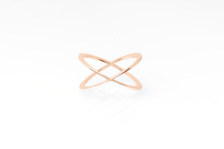 ダイヤモンド リング クロス 0.23ct K18 ピンクゴールド 指輪 リング ジュエリー ダイヤ 18金 山梨 H-6PG SWCI008-pg