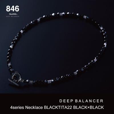 ふるさと納税 京都市 【846YAJIRO】〔スポーツネックレス〕4シリーズ【BLACK×BLACK】Mサイズ45センチ
