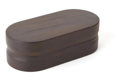 ◇紀州桧弁当箱 タイプ2 DBR ナノコート 弁当包みセット【モクヘン】【TN108】