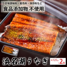 食品添加物不使用の浜名湖うなぎ　蒲焼2尾(約125g×2)