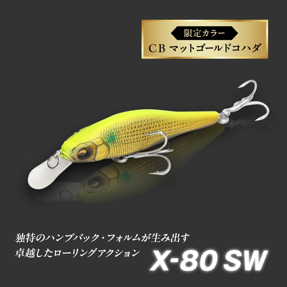 【ふるさと納税】メガバス X-80 SW 限定カラー CB マットゴールドコハダ ソルトウォーター専用ミノー 釣り用ルアー シーバス スローシンキング 80.5mm 10.9g タングステンウエイト 重心移動 スーパーロングディスタンスキャスト 大阪湾