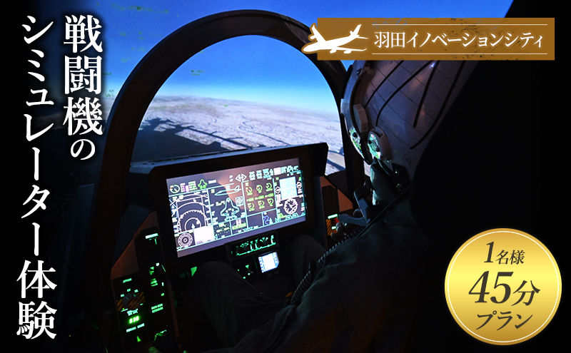 
羽田イノベーションシティ　LUXURY FLIGHT　戦闘機のシミュレーター体験45分プラン(1名様) 体験 チケット 飛行機 戦闘機 操縦 パイロット コックピット シミュレーター 羽田 大田区
