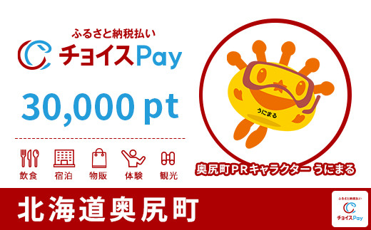 
奥尻町チョイスPay 30,000pt（1pt＝1円）【会員限定のお礼の品】
