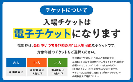 【夜間券】2025年日本国際博覧会 大阪・関西万博 入場チケット（大人1名分）【EXPO 2025 大阪 関西 日本 万博 ばんぱく 夢洲 早期購入割引 前売り 期間限定】
