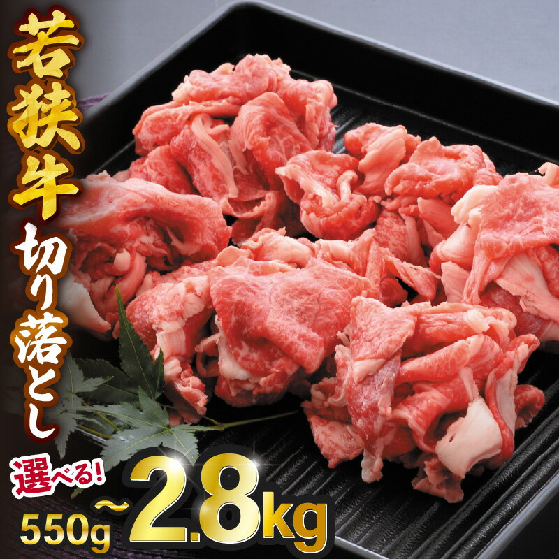 【ふるさと納税】若狭牛切り落とし 【選べる内容量：550g/1.1kg/1.65kg/2.2kg/2.8kg】 用途色々！スタミナUP！健康長寿！ 若狭牛 お試し 国産和牛 黒毛和牛 黒毛和種 ブランド牛 和牛 肉 牛 牛肉 しゃぶしゃぶ 炒め物 焼き肉 坂井市 福井県産 国産 冷凍 人気 大容量