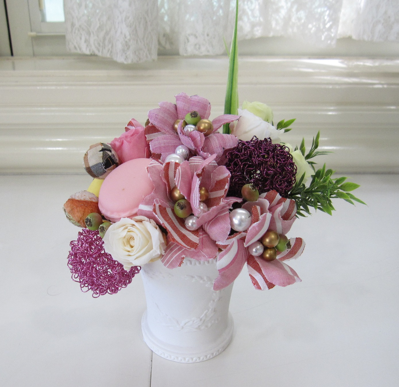 
アートフィシャルフラワー「bansyuori handmade flower」【播州織】タカコブランド(10-45)
