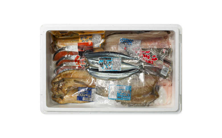 海鮮セットA(さんま2種・タコ・干物4種・紅鮭) C-36011