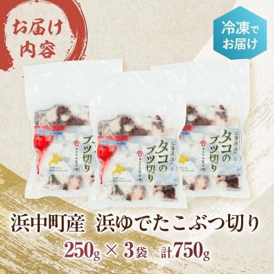 ふるさと納税 浜中町 【令和8年2月発送分】浜ゆでたこぶつ切り(250g×3袋)_H0023-022-R802 |  | 02