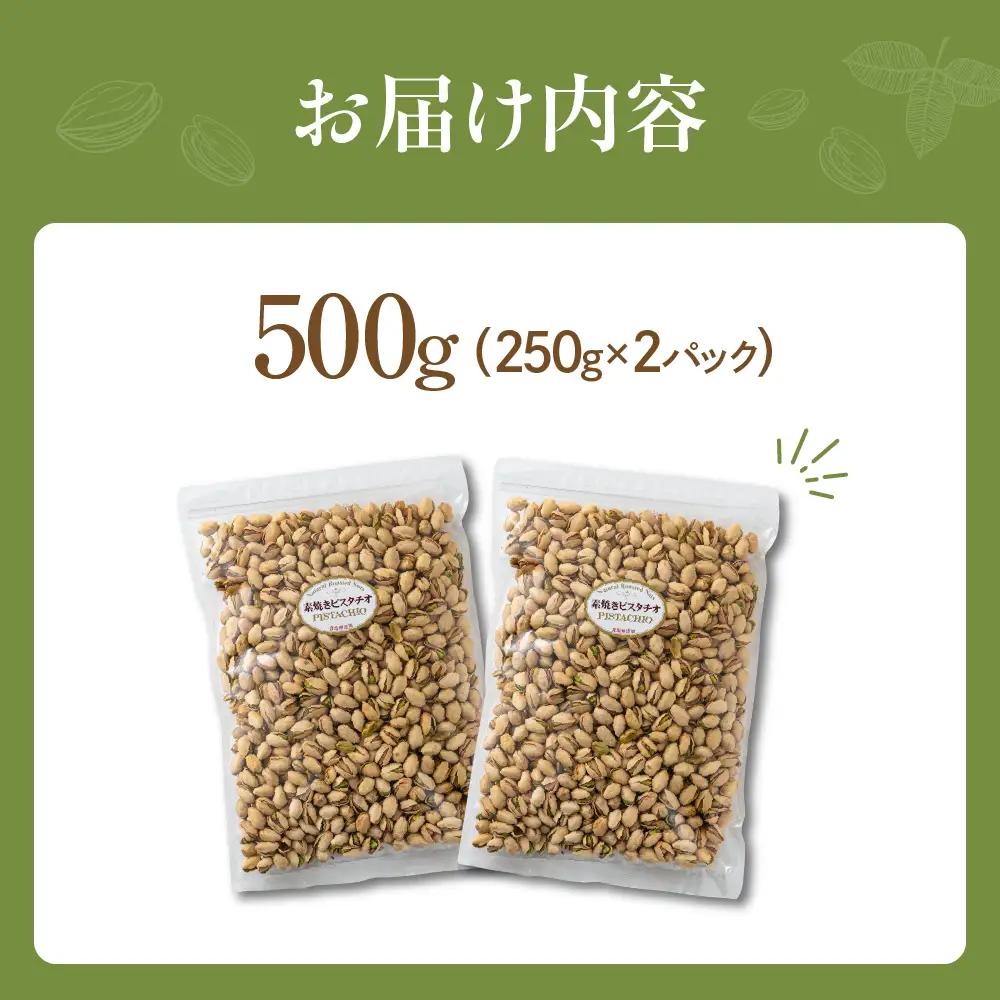 【6回定期便】素焼き ピスタチオ 500g  (250g × 2袋)｜ピスタチオ