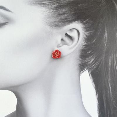 ふるさと納税 茅ヶ崎市 ArtOpus. イヤリング 梅 赤 湘南 茅ヶ崎市 陶磁器 アートギフト |  | 01