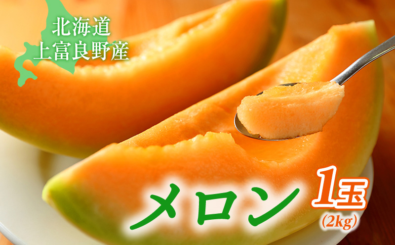 北海道 上富良野 町産 「 ふらの メロン 」 大玉 秀品  1玉 約 2kg 以上 赤肉 メロン 産地直送 富良野 フルーツ							
 果物類 フルーツ メロン赤肉 