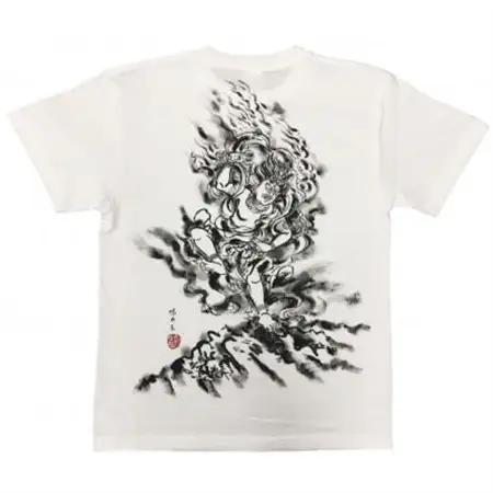 手描きTシャツ 仏画 蔵王権現 白 (半袖 Mサイズ)【1614955】