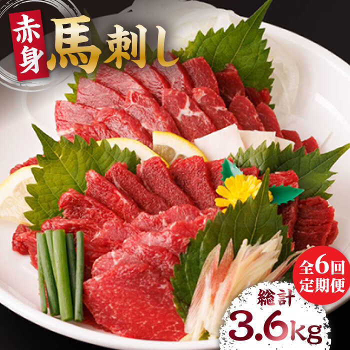 【ふるさと納税】【6回定期便】赤身馬刺し 計600g（6pc）＋タレ大 馬刺し 100g×6パック 専用タレ付き 馬肉 桜肉 馬 肉 ヘルシー 赤身 便利 小分け タレ付き 真空パック 冷凍 生食 肉食 刺身 九州 熊本県 特産品 山鹿 小分け おつまみ 送料無料【馬刺しの郷 民守】[ZBL067]