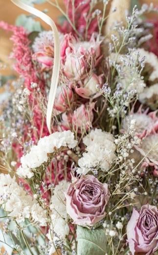 【スワッグ】ドライフラワーブーケ ピンク