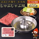 【ふるさと納税】【3ヶ月定期便】おおいた和牛 モモ しゃぶしゃぶ用 400g×3回 （毎月1回） 自社牧場 赤身 豊後牛 和牛 肉 お肉 にく 牛肉 しゃぶしゃぶ 九州産 国産 冷凍 送料無料