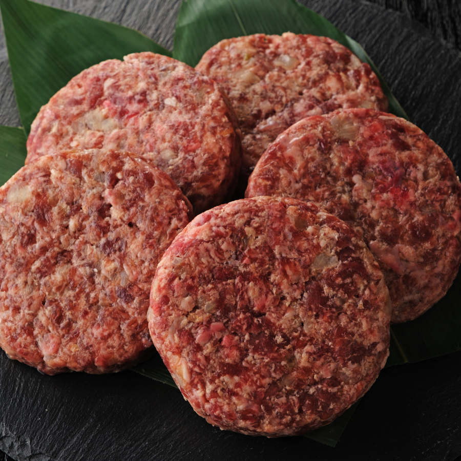 ＜ABCフーズサービス＞「国産黒毛和牛＆牛タン」ハンバーグ（黒トリュフ塩付き）140gx5（計700g）
