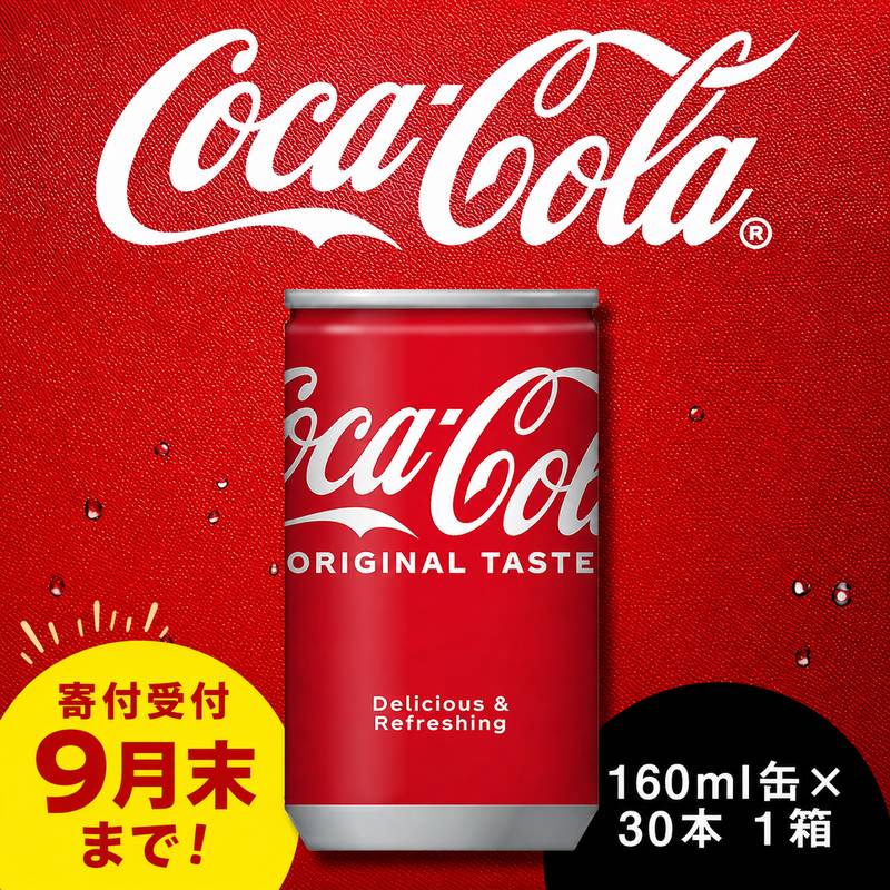 【ふるさと納税】コカ・コーラ 160ml×30本 1ケース 缶 160ml コーラ 炭酸飲料 ギフト 贈答 贈り物 お中元 お歳暮 父の日