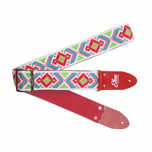 【ギターストラップ】Elara Straps Geometric White/Apple　ギター　ベース　アコースティックギター　アコギ　エレキギター　エレキ　ギターストラップ　ベースストラップ　エララストラップ