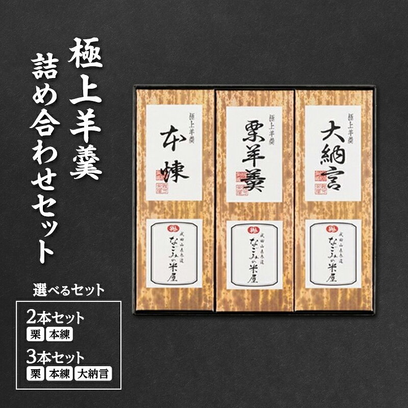 【ふるさと納税】極上 羊羹 本煉 2本詰め 3本詰め 栗 セット 詰め合わせ 和菓子 お菓子 菓子 スイーツ デザート おやつ ようかん 栗羊羹 保存食 非常食 災害 千葉 千葉県 成田市