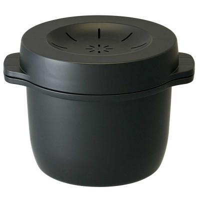 ふるさと納税 奈良市 電子レンジ専用スチームご飯メーカー(ブラック)一合炊き MWMR1