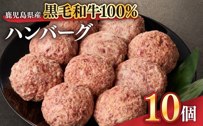 
1525 鹿児島県産黒毛和牛100％ハンバーグ10個
