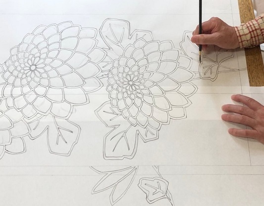  SG‐05　御山杉染め　訪問着きもの　菊　「別誂え染め+別誂え仕立（胴裏、八掛付き）」_イメージ4