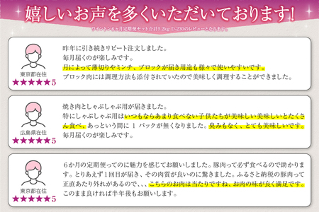 ワイントン６ヶ月定期便セット合計5.2kg　D-230
