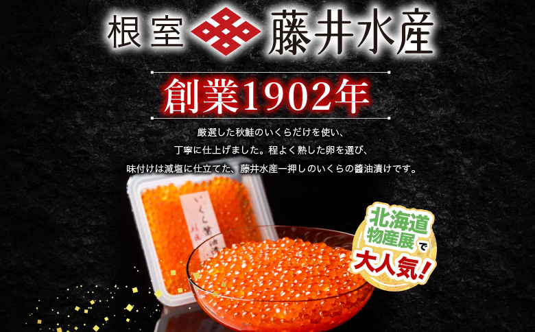 ＜鮭匠ふじい＞いくら醤油漬け100g×4P(小分け) F-42002