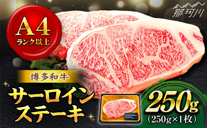 
【A4ランク以上！】博多和牛 サーロイン ステーキ 250g×1枚＜株式会社MEAT PLUS＞那珂川市 [GBW009]
