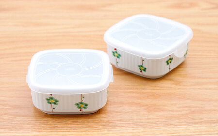 【波佐見焼】角パック 花木立 緑 2個セット【団陶器】[PB218]