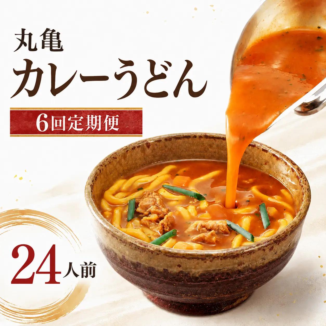 【定期便6回】丸亀のカレーうどん 24人前 6回 定期便
